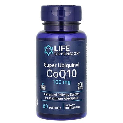 Life Extension Super Ubiquinol CoQ10 100mg, 60 Softgels