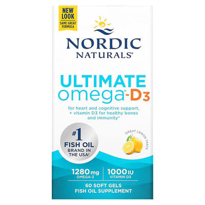Nordic Naturals Ultimate Omega 1280mg, 60 Softgels